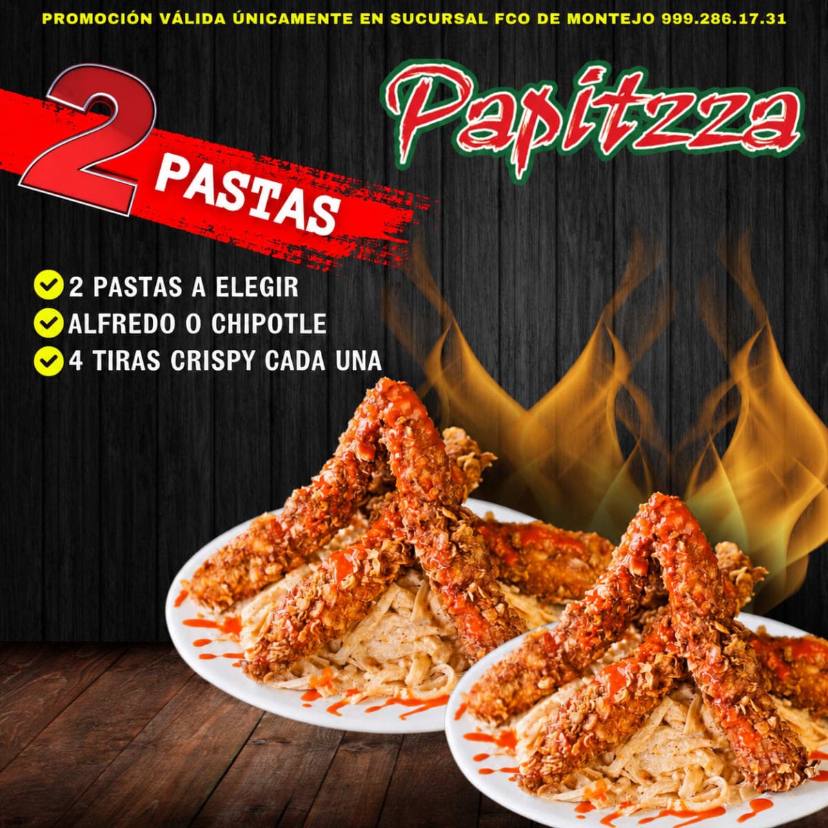 Dos pastas con tiras