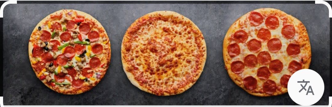 Tres pizzas